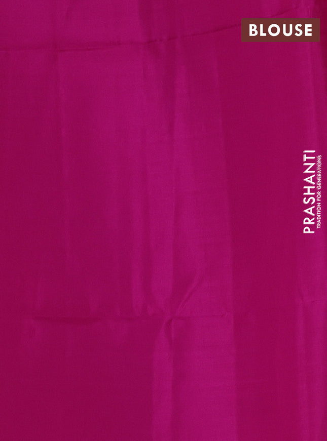 Kanchipuram soft silk saree pastel pink and pink with allover zari weaves and rich zari woven border