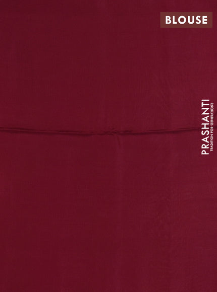 Kanchipuram soft silk saree cream and maroon with allover zari woven brocade weaves in borderless style