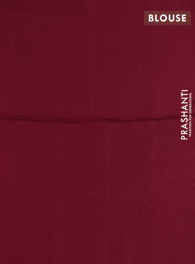 Kanchipuram soft silk saree cream and maroon with allover zari woven brocade weaves in borderless style