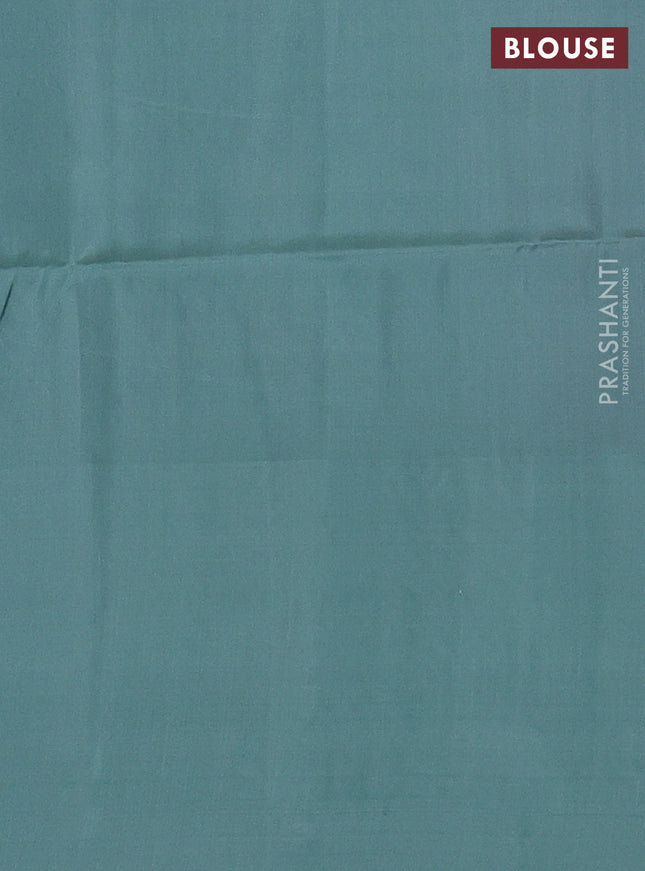 Kanchipuram soft silk saree dual shade of pink and pastel green with allover zari weaves and zari woven border