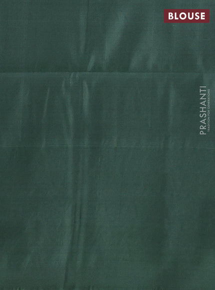 Kanchipuram soft silk saree blue and pastel green with allover zari woven buttas and zari woven border