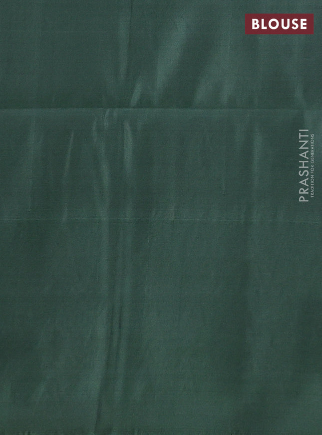 Kanchipuram soft silk saree blue and pastel green with allover zari woven buttas and zari woven border