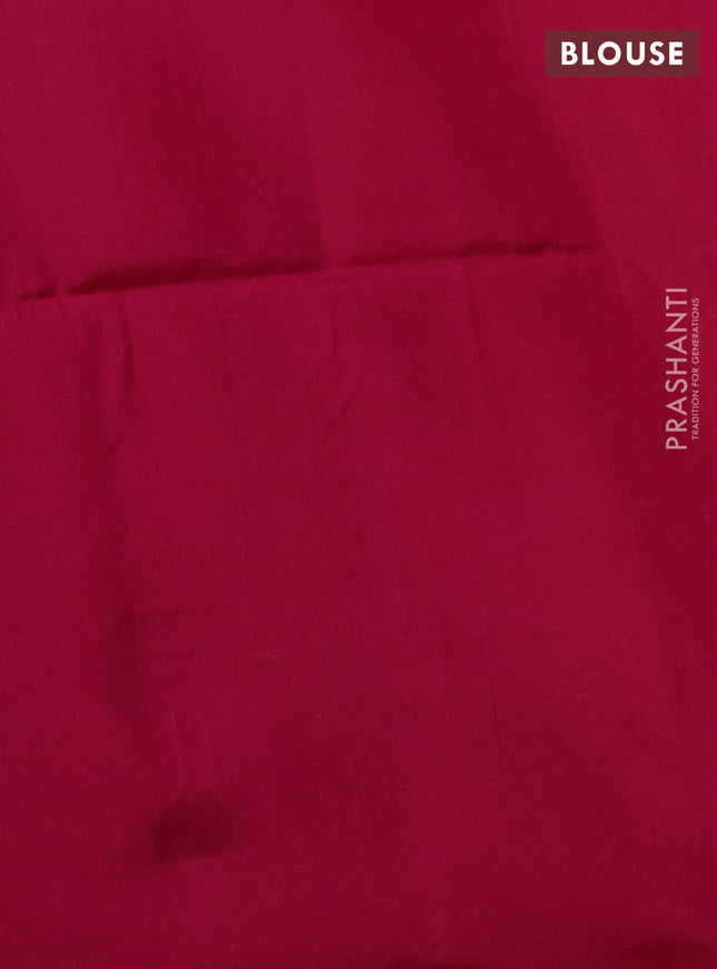 Kanchipuram soft silk saree yellow and pink with plain body in borderless style