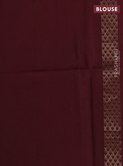Kanchipuram soft silk saree yellow and deep maroon with zari woven buttas in borderless style