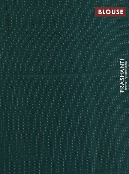 Kanchipuram soft silk saree light green and dark green with allover zari weaves & buttas in borderless style