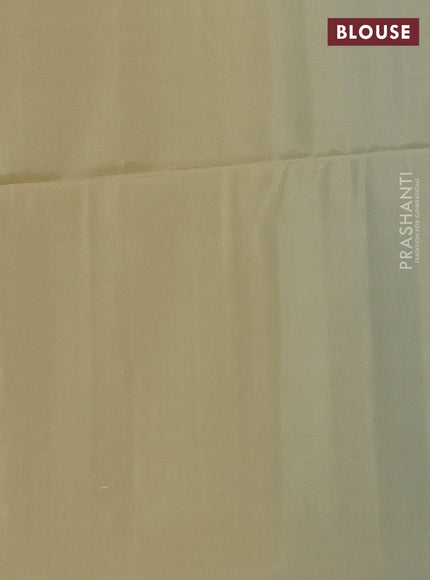 Kanchipuram soft silk saree blue and cream with allover zari weaves & buttas in borderless style