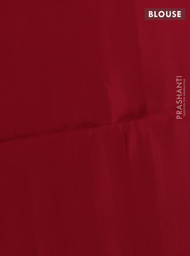 Kanchipuram soft silk saree cs blue and dark pink with allover self emboss & zari buttas in borderless style