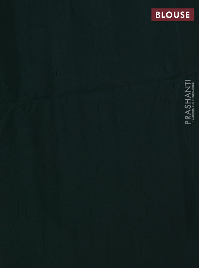 Kanchipuram soft silk saree violet shade and dark green with zari woven buttas & jute finish in borderless style