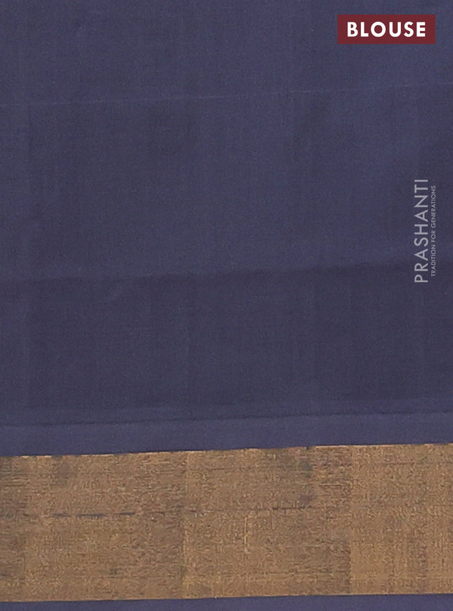 Semi silk cotton saree pink and grey with zari woven buttas and zari woven border