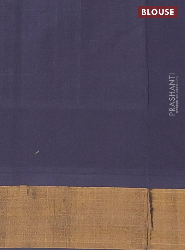 Semi silk cotton saree light pink and grey with zari woven buttas and zari woven border