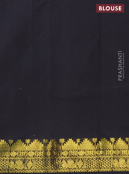 Semi silk cotton saree red and black with plain body and zari woven border