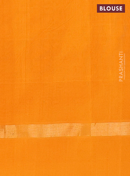 Semi silk cotton saree maroon and mustard yellow with allover checks & zari buttas and zari woven simple border