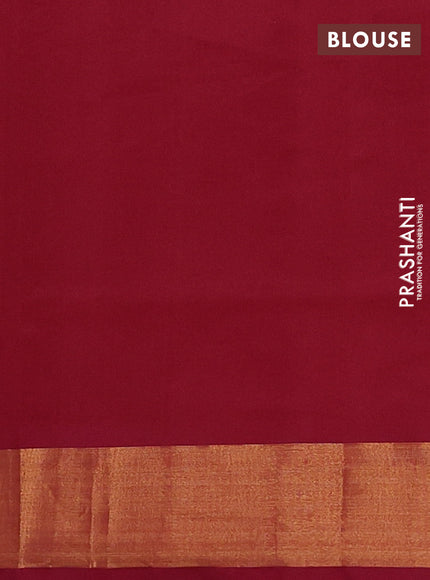 Semi silk cotton saree sandal and maroon with zari woven buttas and zari woven border