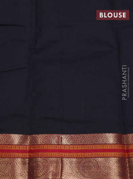 Kanchi cotton saree black and maroon with allover lakshadeepam weaves and zari woven border