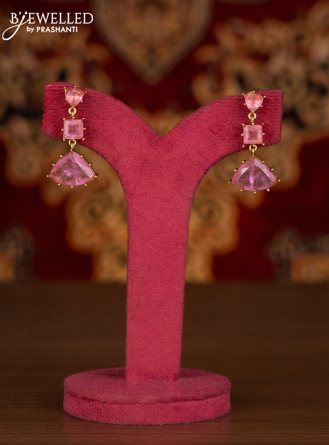 Antique necklace with baby pink and kundan stones
