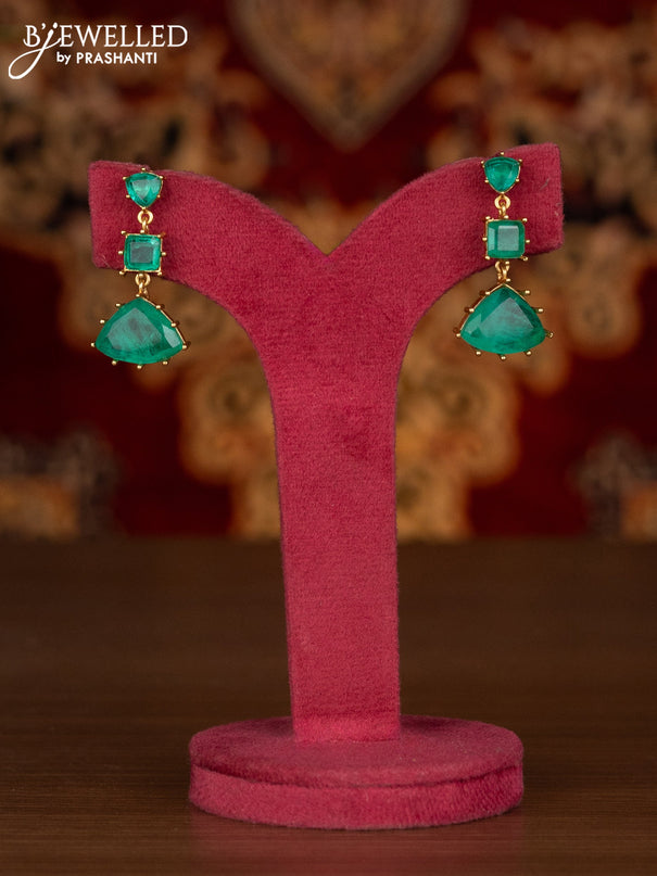 Antique necklace with mint green and kundan stones
