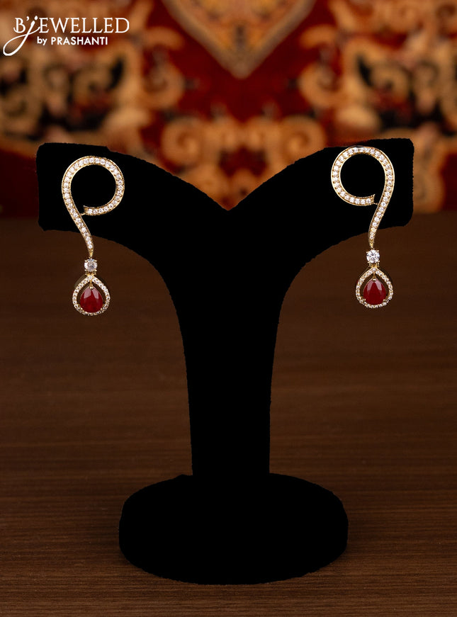 Ring type choker parrot design with ruby and cz stones
