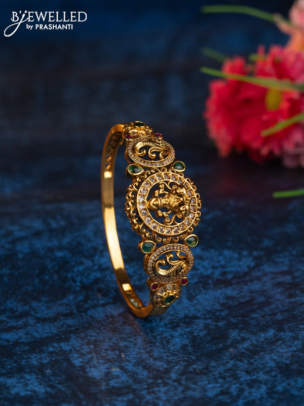 Antique bracelets lakshmi design with kemp and cz stones