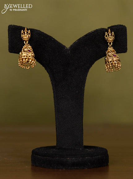 Antique kaasu necklace with lakshmi deisgn