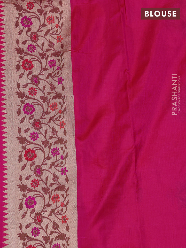 Pink Banarasi Uppada Silk Saree - Brocade