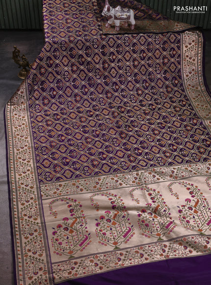 Jamun Banarasi Uppada Silk Saree - Brocade