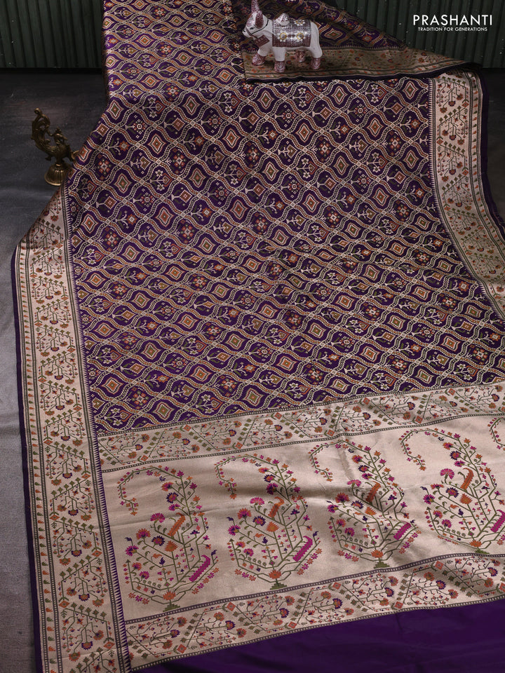 Jamun Banarasi Uppada Silk Saree - Brocade