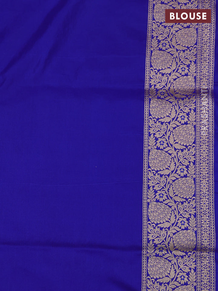 Royal Blue Banarasi Uppada Silk Saree - Brocade