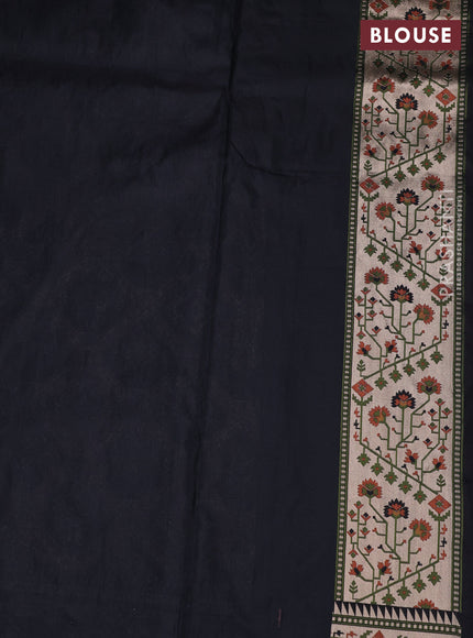 Black Banarasi Uppada Silk Saree - Brocade