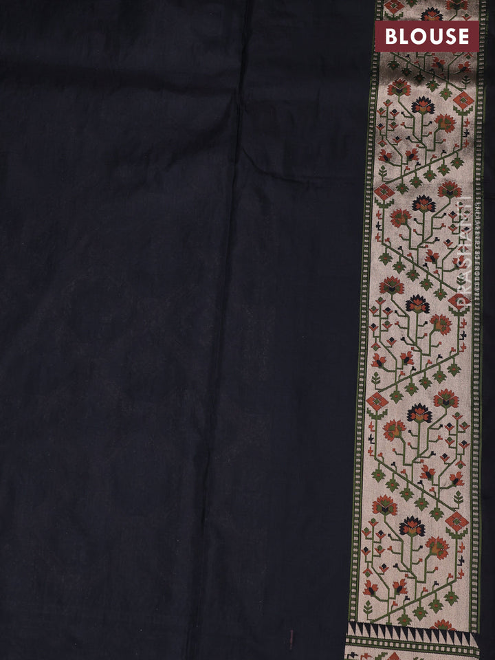 Black Banarasi Uppada Silk Saree - Brocade