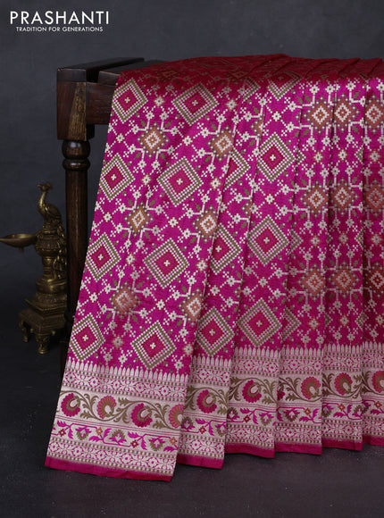 Pink Banarasi Uppada Silk Saree - Brocade