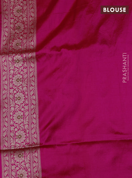 Pink Banarasi Uppada Silk Saree - Brocade