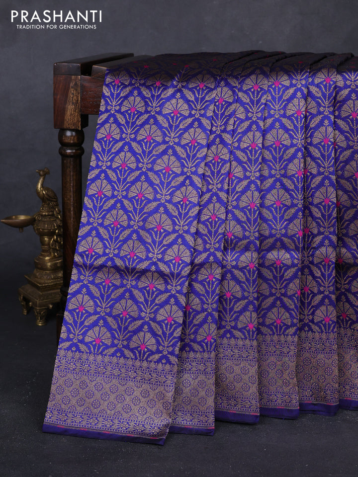 Blue Banarasi Uppada Silk Saree - Brocade