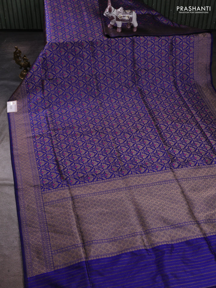 Blue Banarasi Uppada Silk Saree - Brocade