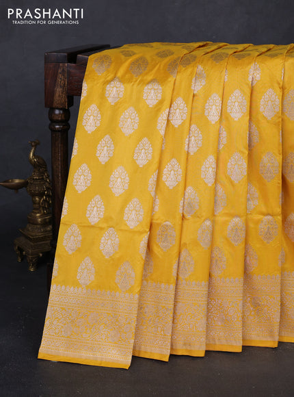 Yellow Banarasi Uppada Silk Saree - Brocade
