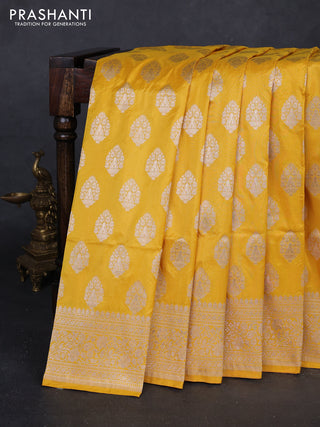 Yellow Banarasi Uppada Silk Saree - Brocade