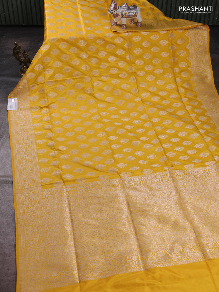 Yellow Banarasi Uppada Silk Saree - Brocade