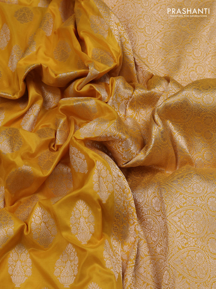 Yellow Banarasi Uppada Silk Saree - Brocade