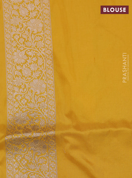 Yellow Banarasi Uppada Silk Saree - Brocade