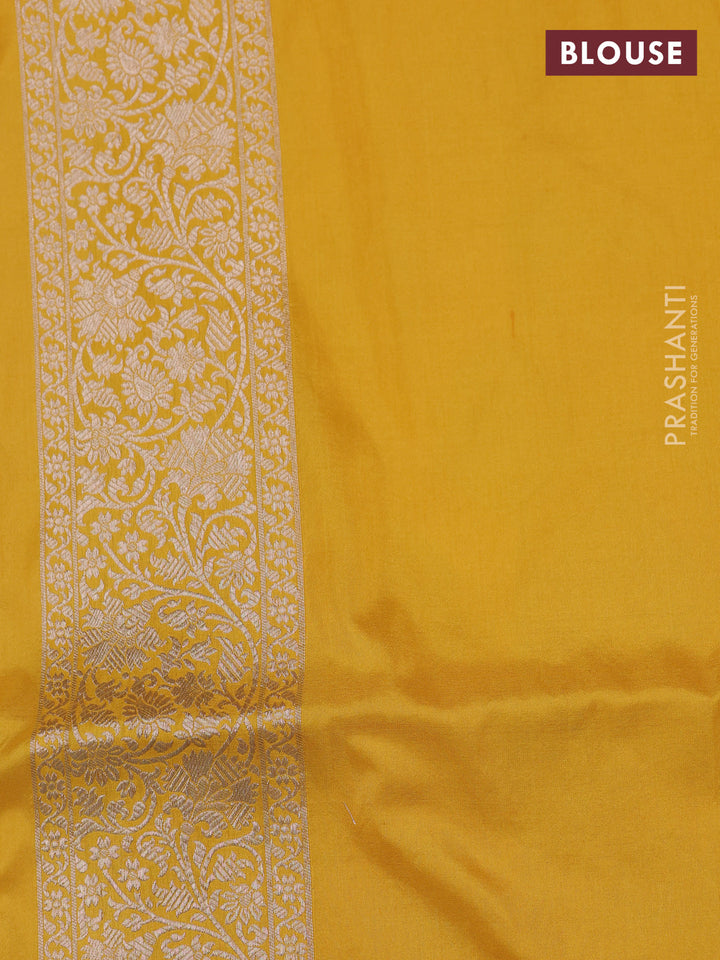 Yellow Banarasi Uppada Silk Saree - Brocade