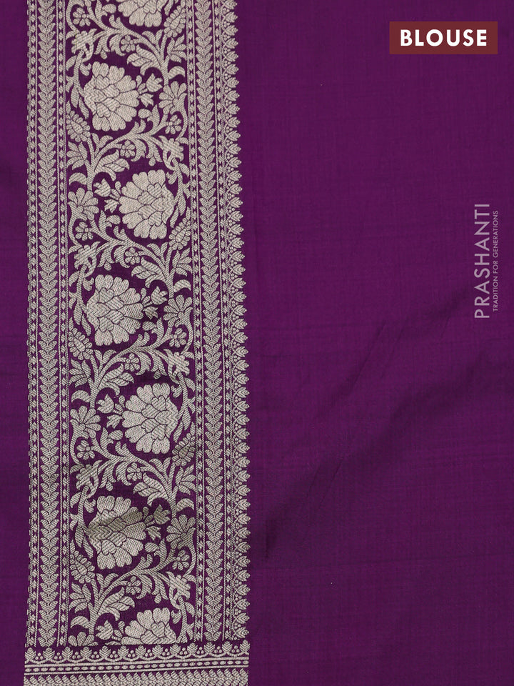 Purple Banarasi Uppada Silk Saree - Brocade