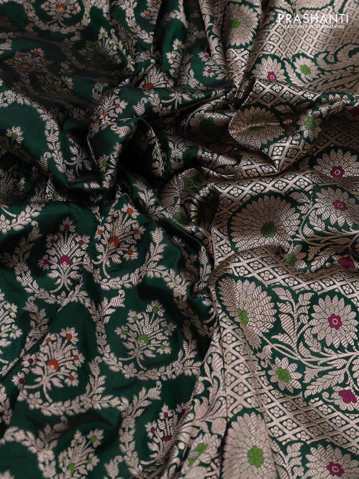 Green Banarasi Uppada Silk Saree - Brocade