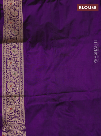 Purple Banarasi Uppada Silk Saree - Brocade