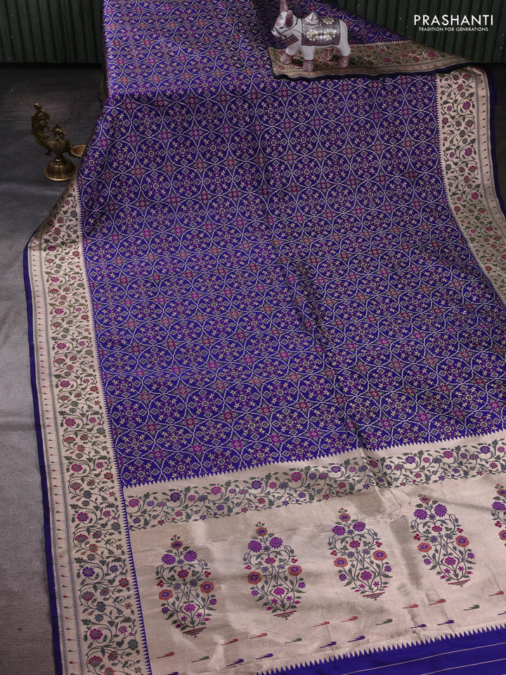 Blue Banarasi Uppada Silk Saree - Brocade
