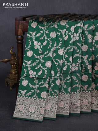 Green Banarasi Uppada Silk Saree - Brocade