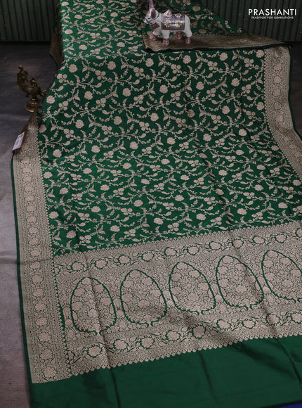 Green Banarasi Uppada Silk Saree - Brocade