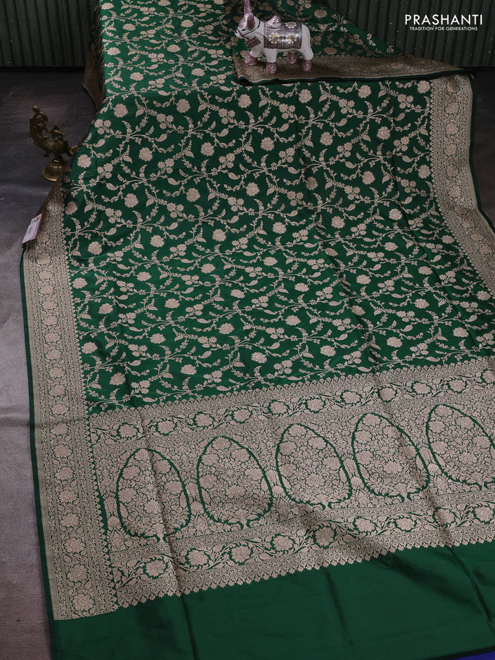 Green Banarasi Uppada Silk Saree - Brocade