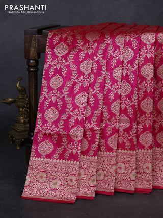 Pink Banarasi Uppada Silk Saree - Brocade
