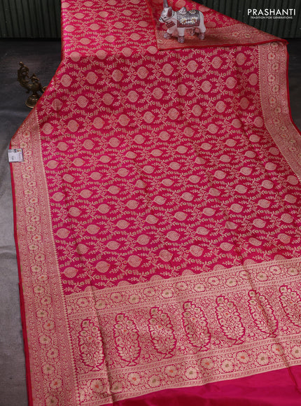 Pink Banarasi Uppada Silk Saree - Brocade
