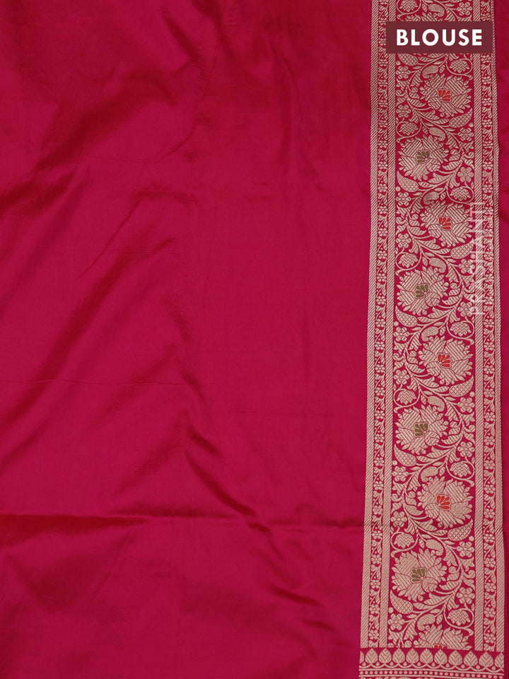 Pink Banarasi Uppada Silk Saree - Brocade