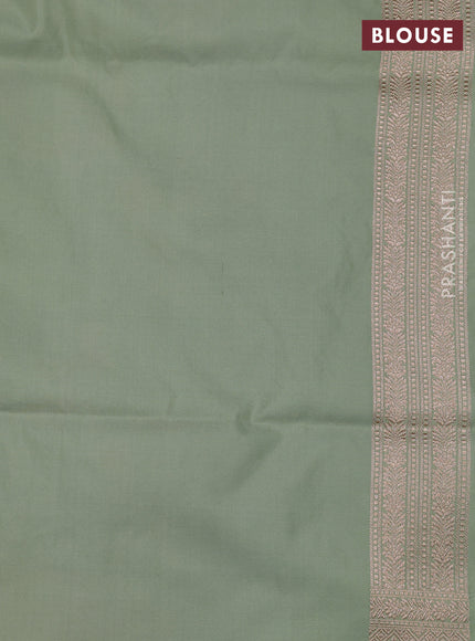 Pastel Green Banarasi Uppada Silk Saree - Brocade